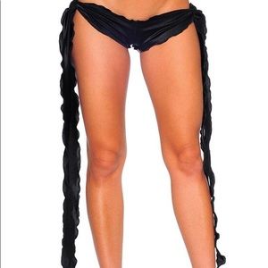 Black side tie rave bottoms